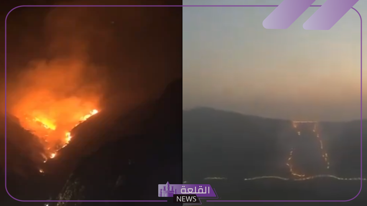 حريق الباحة.. اشتعال الحريق في أعشاب وحشائش في منطقة جبلية بالباحة 5 تفاصيل جديدة بشأن حريق الباحة