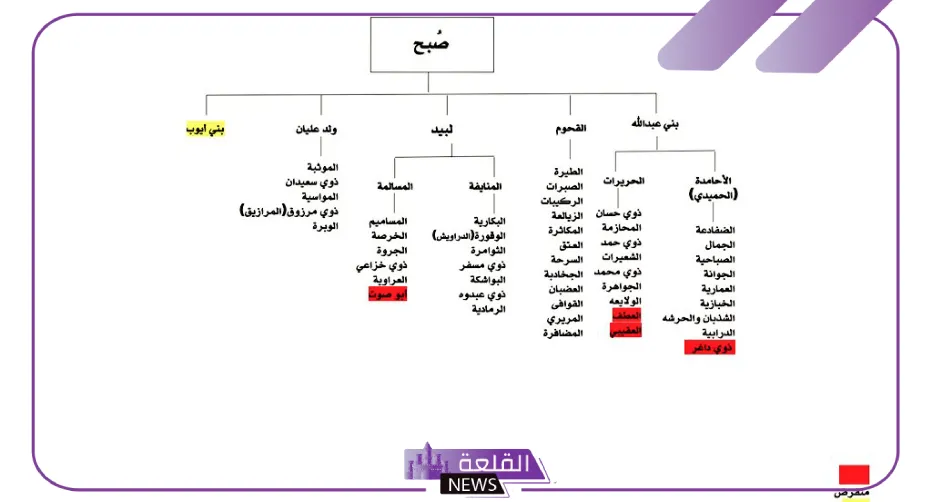 الصبحي وش يرجع.. قبيلة الصبحي من وين 6 شجرة قبيلة الصبح كاملة