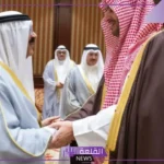 تركي بن محمد بن فهد في استقبال أمير الكويت