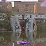 حادث قطار اليوم.. سقوط السيارات في الترعة وإصابة أكثر من 20 راكب في حادث قطار المنيا