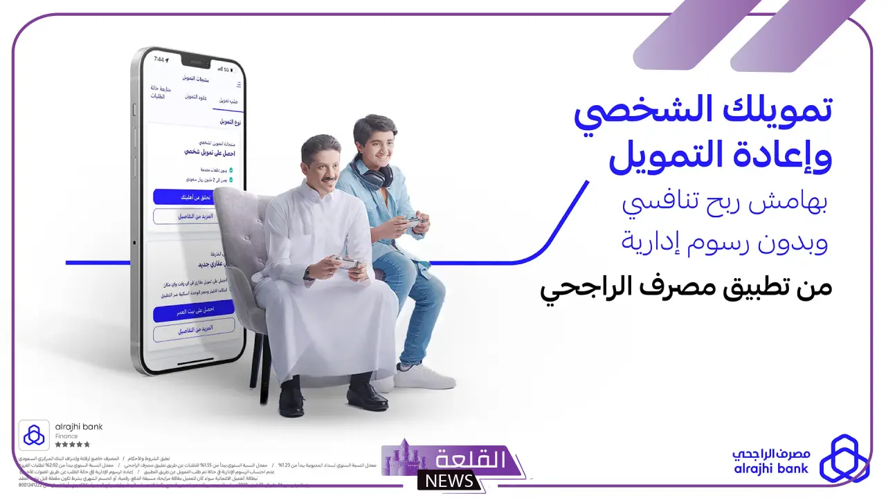 سدد على راحتك.. طريقة الحصول على تمويل شخصي بنك الراجحي 23500 ريال بتقسيط 463 شهريًا سدد على راحتك.. طريقة الحصول على تمويل شخصي بنك الراجحي 23500 ريال بتقسيط 463 شهريًا