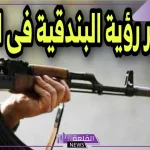 تفسير حلم رؤية البندقية في المنام وحمل السلاح لابن سيرين