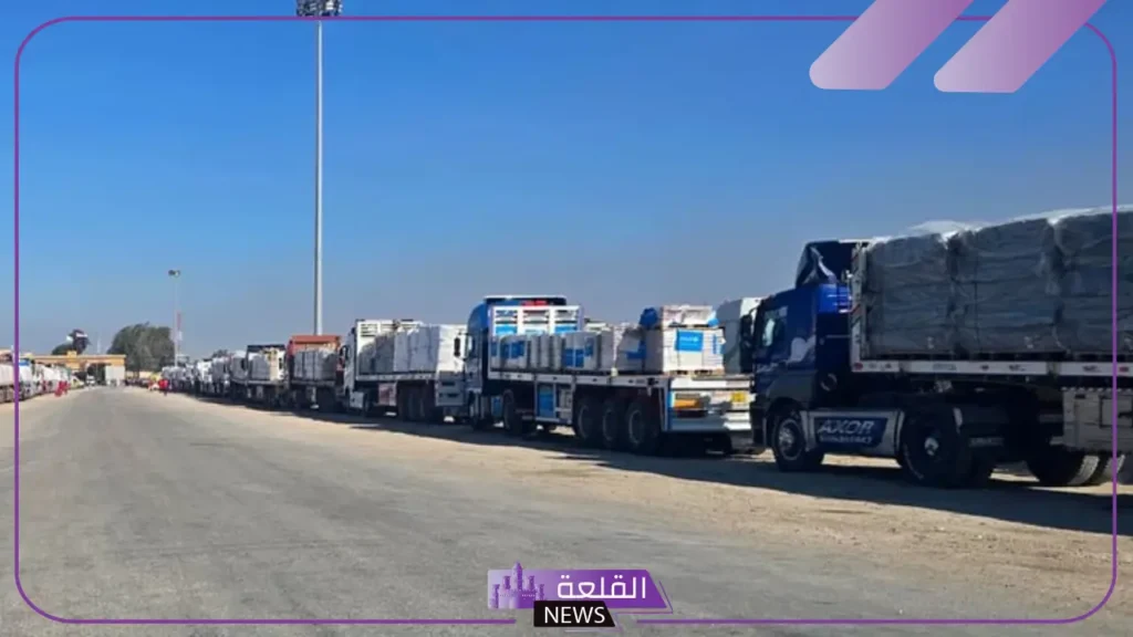 شاهد.. عشرات الشاحنات تستعد للدخول إلى غزة من مصر عقب قرار وقف إطلاق النار 5 وقف إطلاق النار على غزة