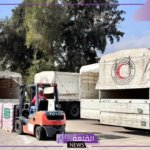 عبر الجسر البري.. وصول 54 شاحنة إغاثية سعودية لمنفذ الحديثة