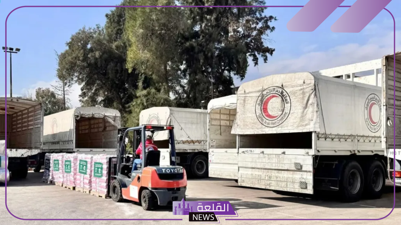 عبر الجسر البري.. وصول 54 شاحنة إغاثية سعودية لمنفذ الحديثة