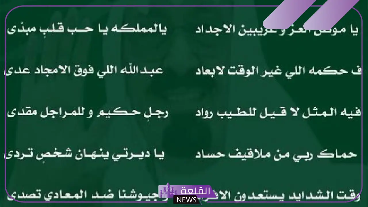قصيدة عن اليوم الوطني جميلة جدًا، أبيات شعر عن الوطن قصيرة