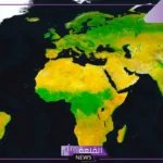 يلون الغطاء النباتي على الخريطة الطبوغرافية باللون: