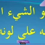 ما هو الشيء الذي اسمه على لونه من 5 حروف؟