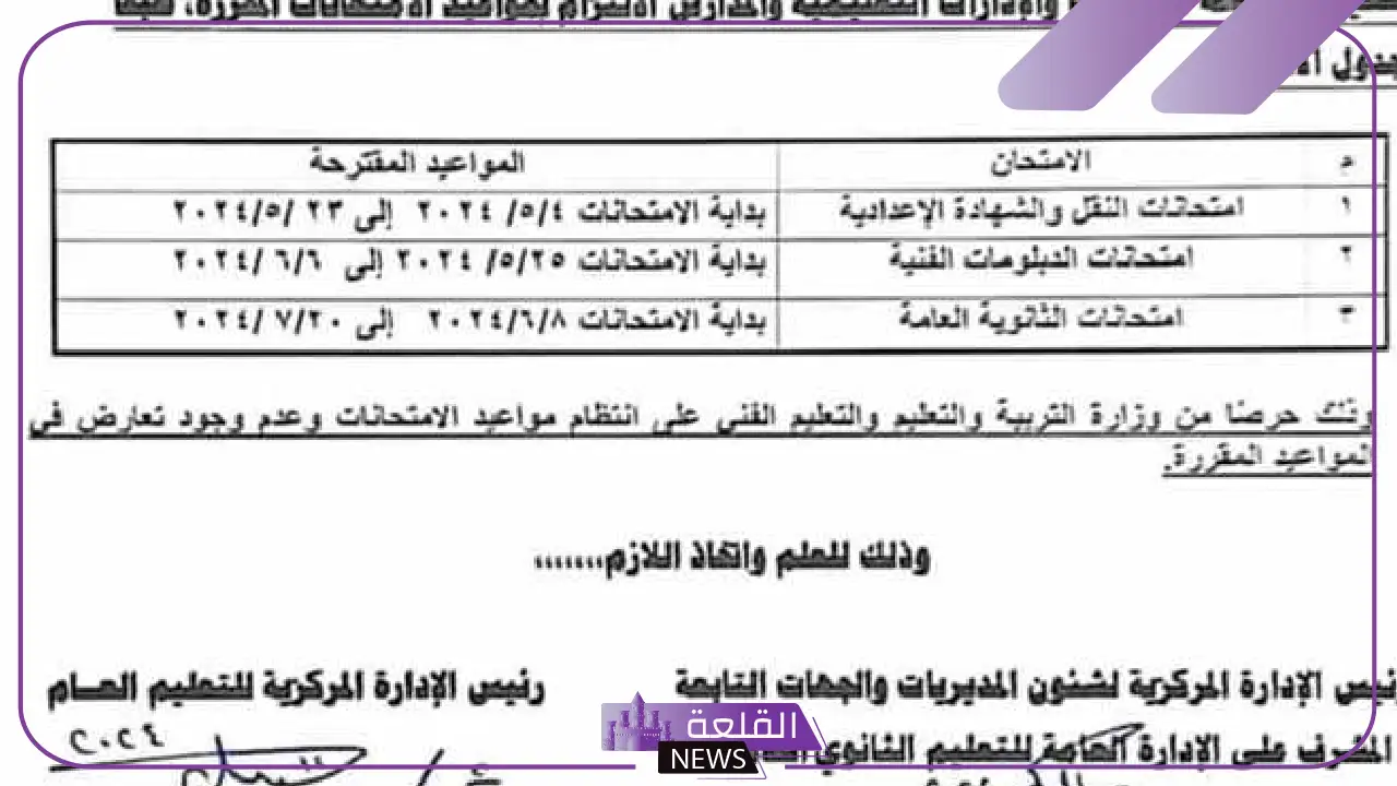 في هذا التوقيت.. مواعيد امتحانات نهاية العام لصفوف النقل بعد القرار الجديد 5 الإعلان الرسمي عن مواعيد اختبارات صفوف النقل للعام الحالي