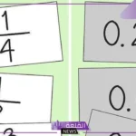 يكتب الكسر ٧ ٢ على صورة كسر عشري كالأتي