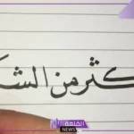 جميع حروف خط النسخ غير مطموسة بالأمثلة