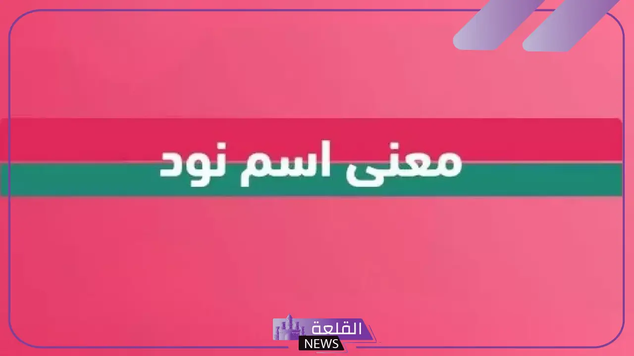 ما هو معنى كلمة نود بالعربي والإنجليزي؟ تعريف كلمة نود عند البدو