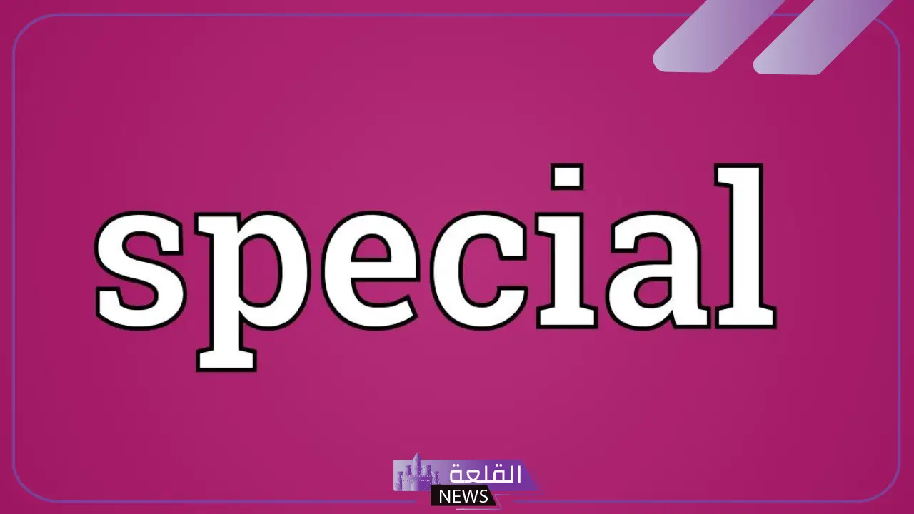 special معنى .. أمثلة على استخدام كلمة “special” special معنى .. أمثلة على استخدام كلمة “special”