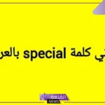 special معنى .. أمثلة على استخدام كلمة “special” 