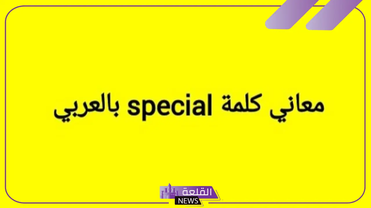 special معنى .. أمثلة على استخدام كلمة “special” 